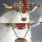 Colorful Handcrafted Glass Air Ship Suncatcher