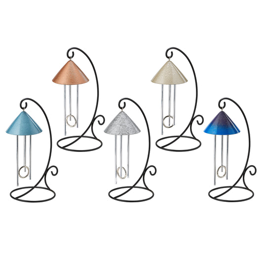 Indoor solar tabletop chime made in the US in a variety of colors to suit any decor