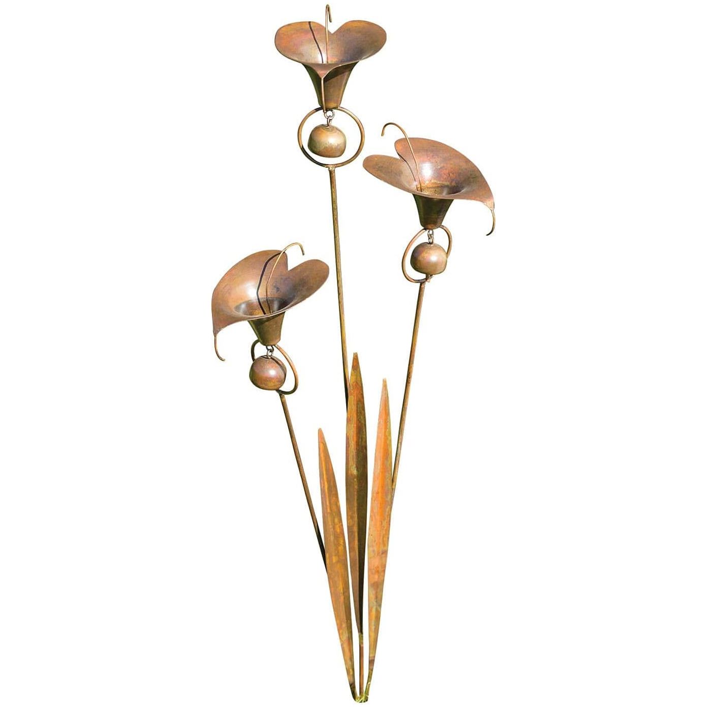 Flamed Calla Lily Stainless Steel Garden Stake