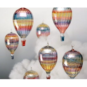 Handcrafted Glass Hot Air Balloon Suncatcher - Wind Chime Fun