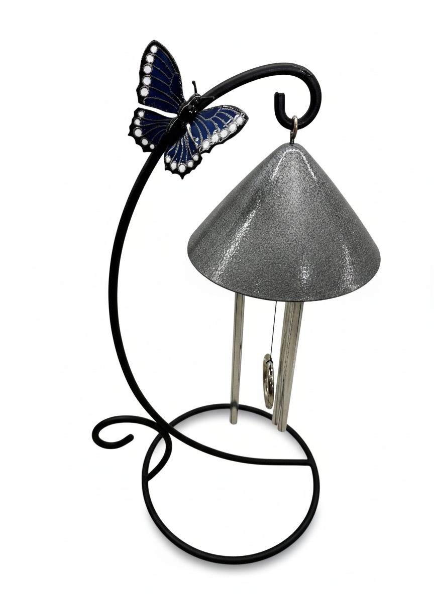 New!--Sprite Indoor Solar  Wind Chime with Butterfly