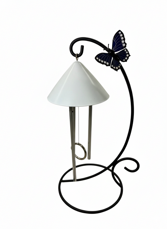 New!--Sprite Indoor Solar  Wind Chime with Butterfly