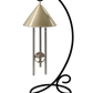 Memorial solar chime with tree of life striker