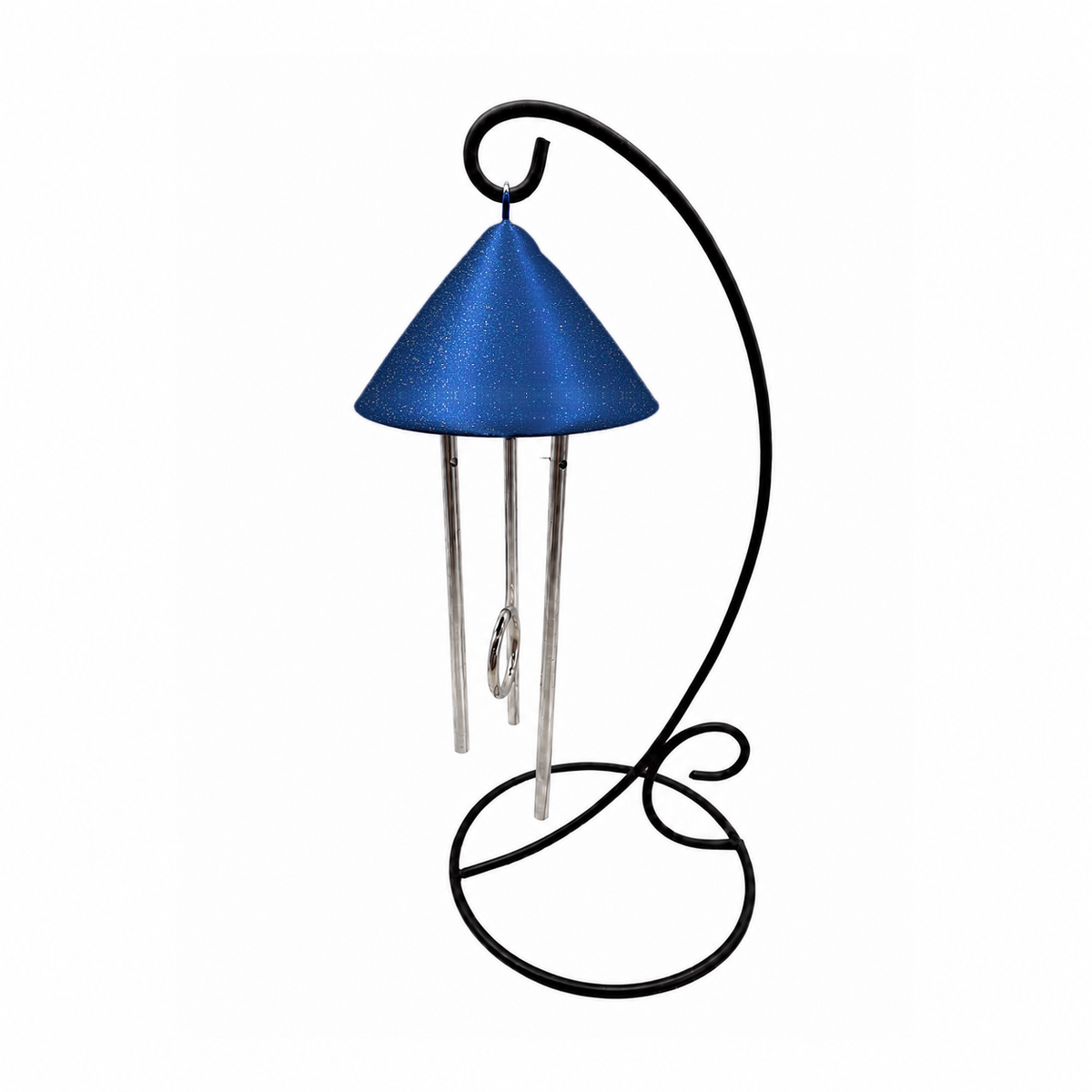 Sprite indoor solar  chime in Sapphire Shimmer hand  painted finish 