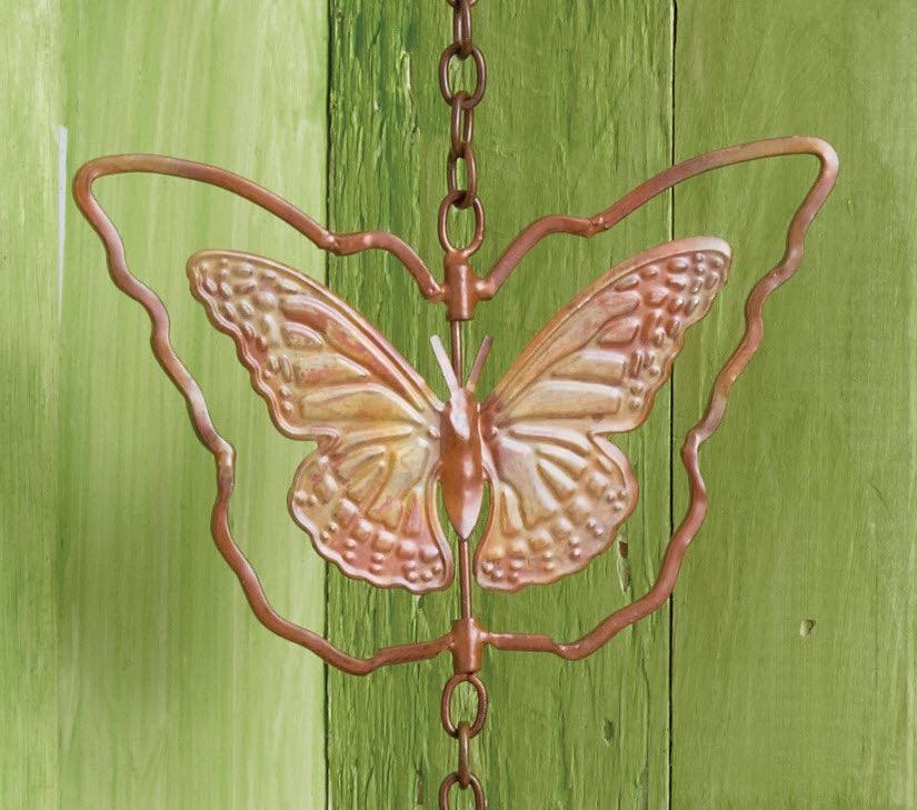 Flamed Butterfly Rain Chain