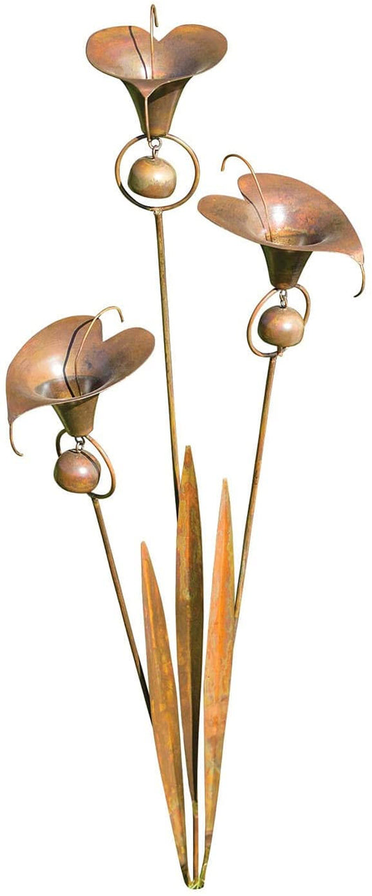 Flamed Calla Lily Stainless Steel Garden Stake